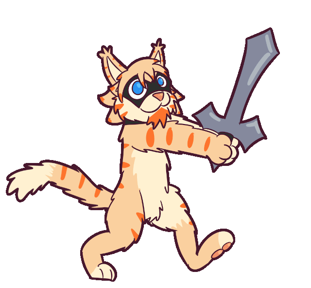 cat with sword
